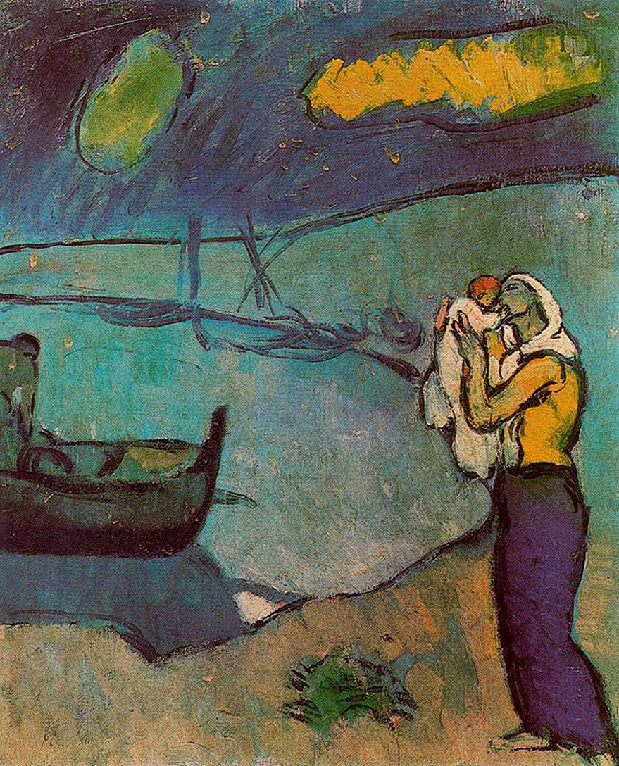 Picasso Mother and son on the shore 1902